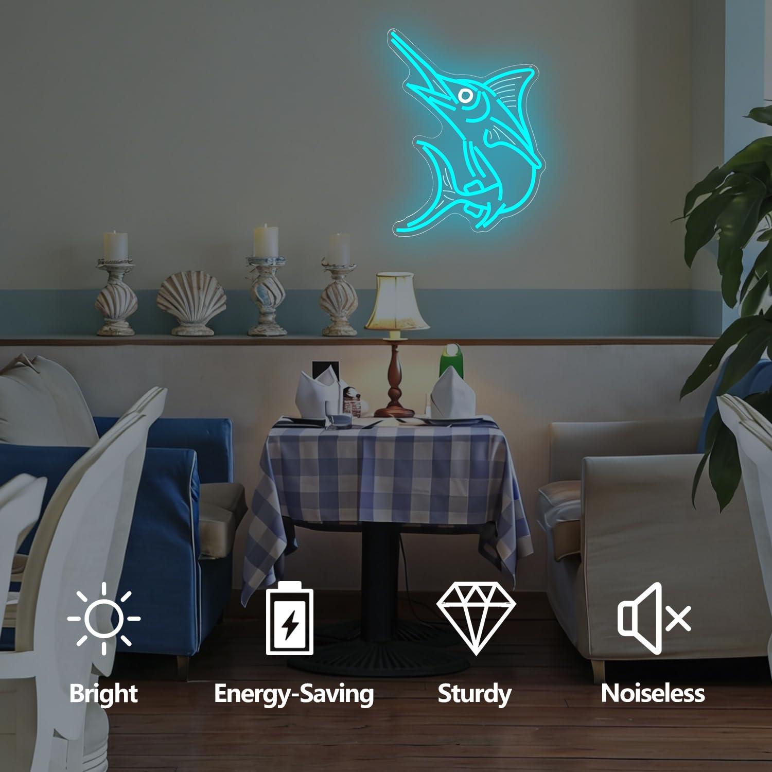 Marlin Fish Neon Sign Deep Sea - Fishing Light recensie en prijs
