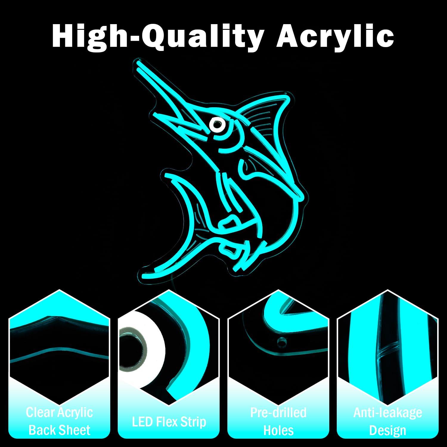 Marlin Fish Neon Sign Deep Sea - Fishing Light recensie en prijs