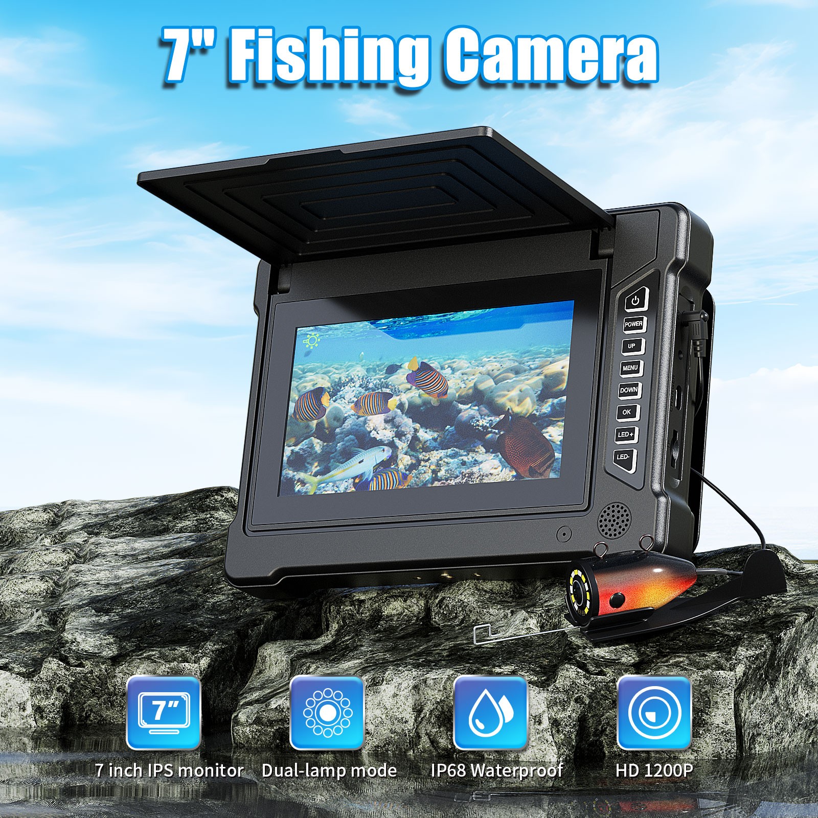7 Inch 15M 1200TVL Underwater  - Fish Finder Cable recensie en prijs