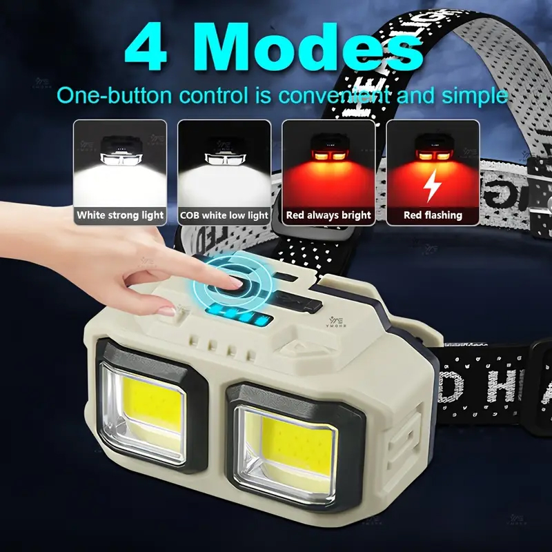 COB LED Headlamp Rechargeable  - Fishing Light recensie en prijs